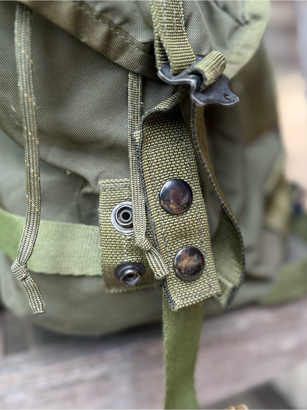 Vintage USGI Large ALICE Pack OD Green Cargo Field Rucksack Backpack (w/o Frame) - Picture 8 of 15